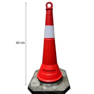 مخروط ترافیکی 60 سانتی متری حلقه دار